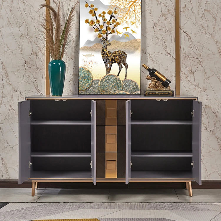 Modern Solid Wood Cabinet with Artistic Flair – Perfect for Elegant Living Spaces hbs-4433