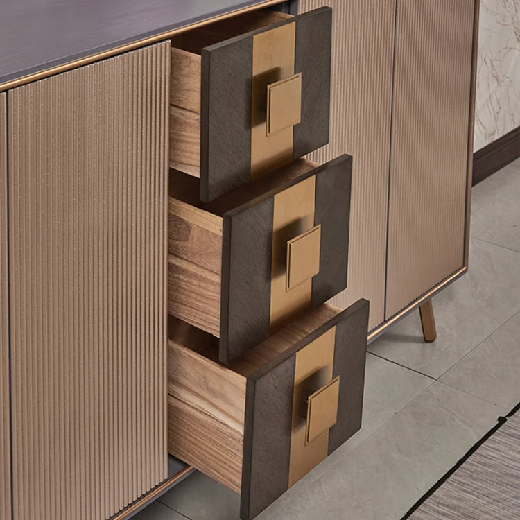 Modern Solid Wood Cabinet with Artistic Flair – Perfect for Elegant Living Spaces hbs-4433