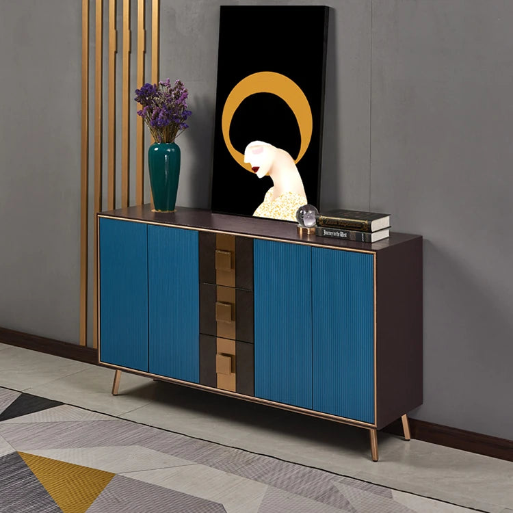 Modern Solid Wood Cabinet with Artistic Flair – Perfect for Elegant Living Spaces hbs-4433