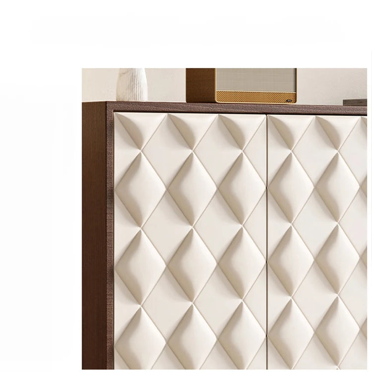 Modern Solid Wood Cabinet with Quilted Design – Elegant Storage Solution for Your Home hbs-4434