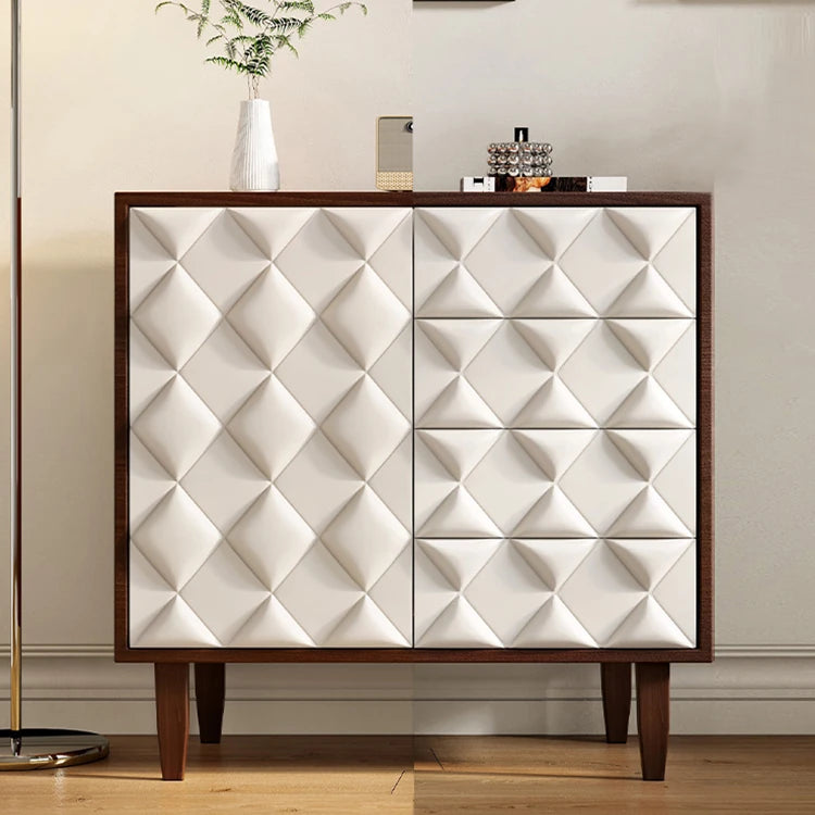 Modern Solid Wood Cabinet with Quilted Design – Elegant Storage Solution for Your Home hbs-4434