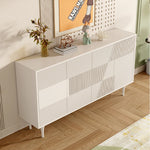 Modern Solid Wood Cabinet with Geometric Design - Elegance Meets Functionality hbs-4435