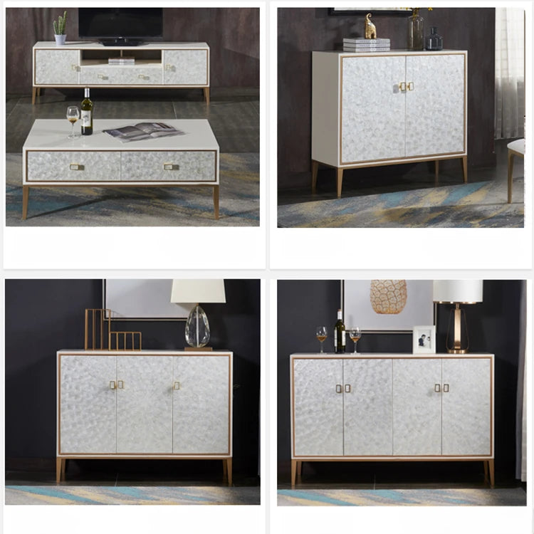 Sleek Modern Cabinet with Chic Shell Finish for Elegant Interiors hbs-4436