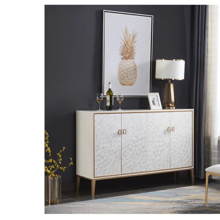 Sleek Modern Cabinet with Chic Shell Finish for Elegant Interiors hbs-4436