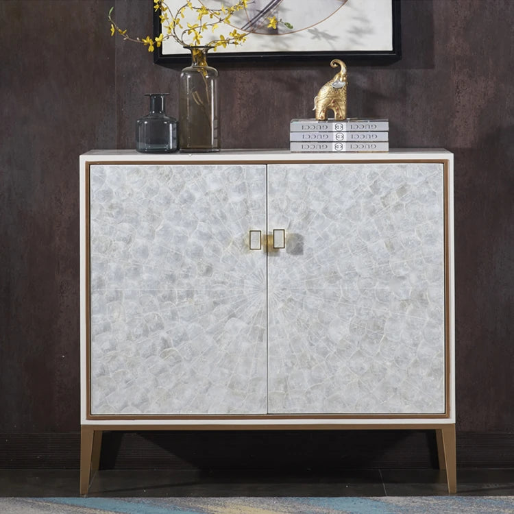 Sleek Modern Cabinet with Chic Shell Finish for Elegant Interiors hbs-4436