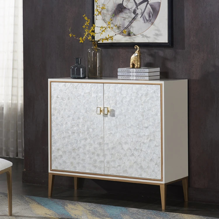 Sleek Modern Cabinet with Chic Shell Finish for Elegant Interiors hbs-4436