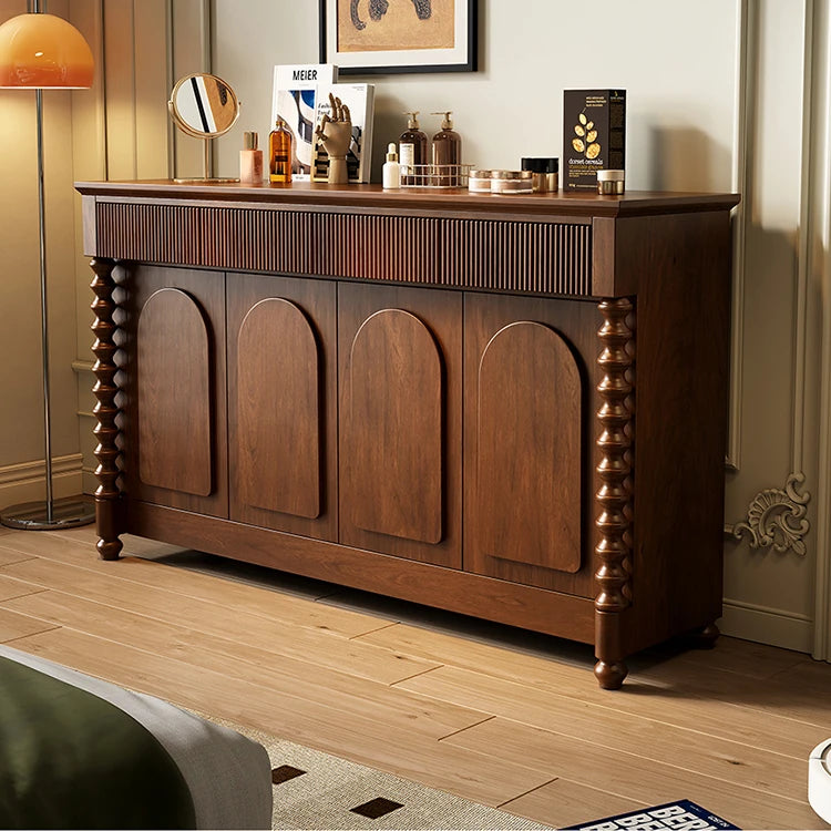 Elegant Solid Wood Cabinet with Intricate Detailing for Stylish Storage Solutions hbs-4438