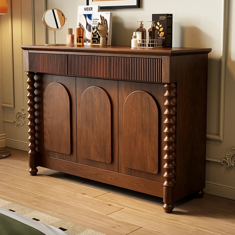 Elegant Solid Wood Cabinet with Intricate Detailing for Stylish Storage Solutions hbs-4438