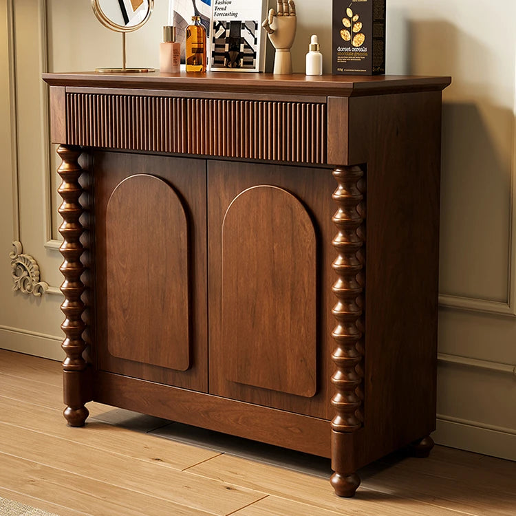 Elegant Solid Wood Cabinet with Intricate Detailing for Stylish Storage Solutions hbs-4438