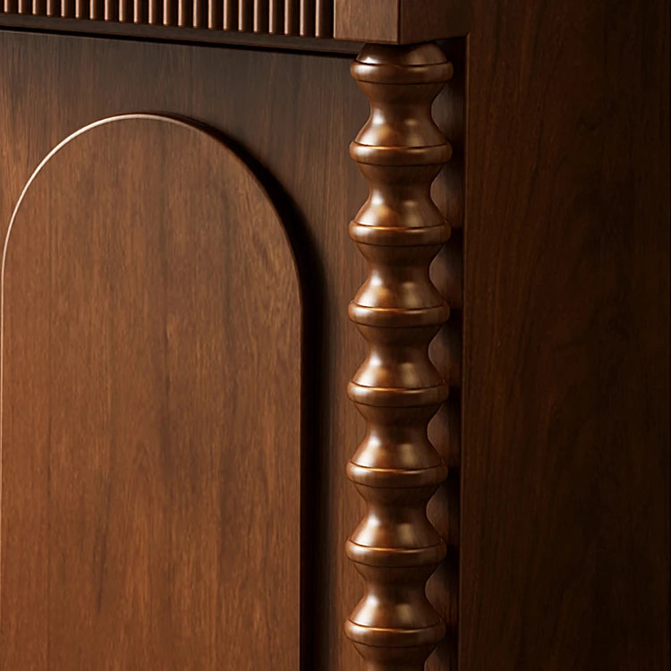 Elegant Solid Wood Cabinet with Intricate Detailing for Stylish Storage Solutions hbs-4438