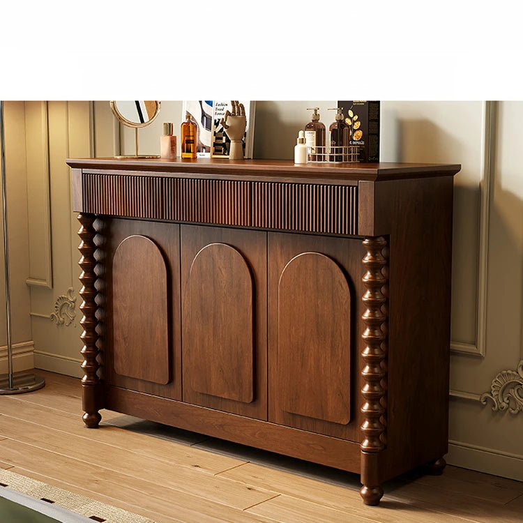 Elegant Solid Wood Cabinet with Intricate Detailing for Stylish Storage Solutions hbs-4438