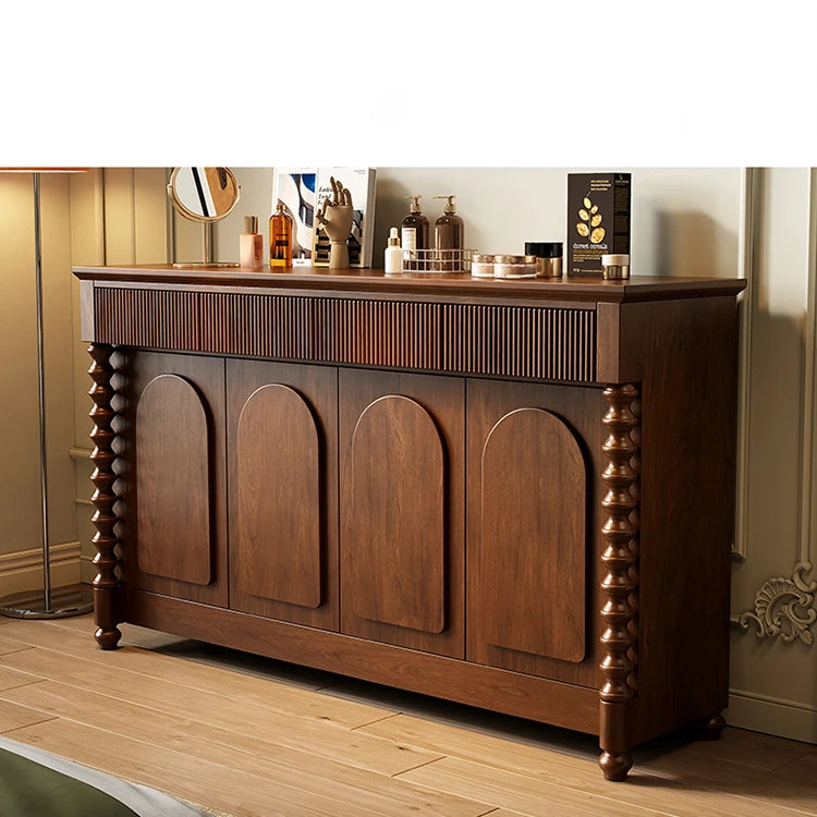 Elegant Solid Wood Cabinet with Intricate Detailing for Stylish Storage Solutions hbs-4438