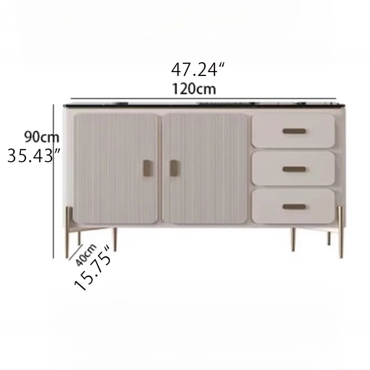 Stylish Solid Wood & Marble Cabinet for Modern Interiors hbs-4439