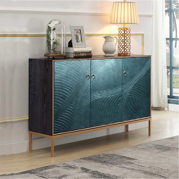 Stylish Multi-Layer Board Cabinet with Textured Design for Modern Living Spaces hbs-4440