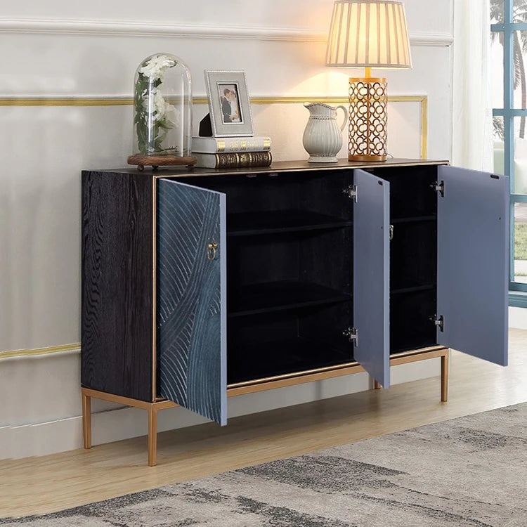 Stylish Multi-Layer Board Cabinet with Textured Design for Modern Living Spaces hbs-4440