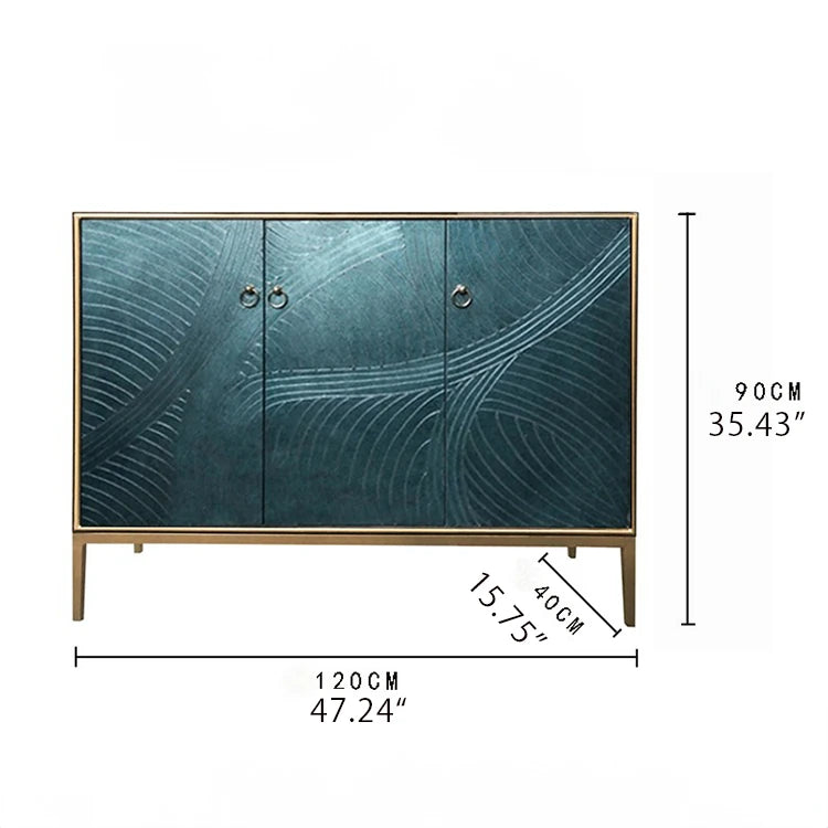 Stylish Multi-Layer Board Cabinet with Textured Design for Modern Living Spaces hbs-4440