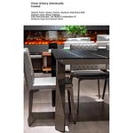 Modern Sintered Stone Stainless Steel Dining Table - Elegant Black Finish for Stylish Interiors hbso-3013