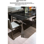 Modern Sintered Stone Stainless Steel Dining Table - Elegant Black Finish for Stylish Interiors hbso-3013