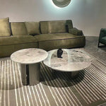 Stylish Sintered Stone Coffee Table with Multi-Layer Stainless Steel Base - Modern Living Room Accent Piece hbso-3014