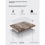 Stylish Sintered Stone Coffee Table with Modern Stainless Steel Base - Perfect Centerpiece for Living Room Decor hbso-3015