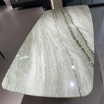 Sleek Sintered Stone Dining Table with Stainless Steel Base - Modern Multi-Layer Design for Stylish Interiors hbso-3017