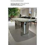 Sleek Sintered Stone Dining Table with Stainless Steel Base - Modern Multi-Layer Design for Stylish Interiors hbso-3017