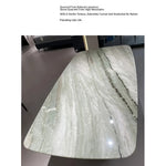 Sleek Sintered Stone Dining Table with Stainless Steel Base - Modern Multi-Layer Design for Stylish Interiors hbso-3017