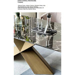 Stylish Sintered Stone Dining Table with Stainless Steel Multi-Layer Board - Modern Elegance for Your Home hbso-3018