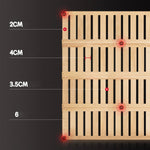 Luxurious Off White Bed with Oak Wood Frame and Goose Down Fill - Scratch-Resistant Fabric Finish hbzwg-632