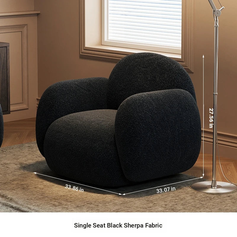 Cozy Solid Wood & Cashmere PVC Bread Sofa for Modern Living Rooms - Enhance Your Space! hch-3072