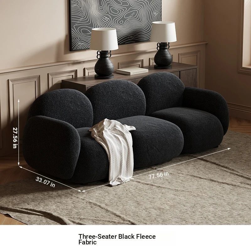 Cozy Solid Wood & Cashmere PVC Bread Sofa for Modern Living Rooms - Enhance Your Space! hch-3072