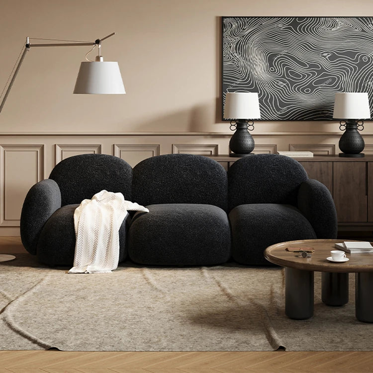 Cozy Solid Wood & Cashmere PVC Bread Sofa for Modern Living Rooms - Enhance Your Space! hch-3072