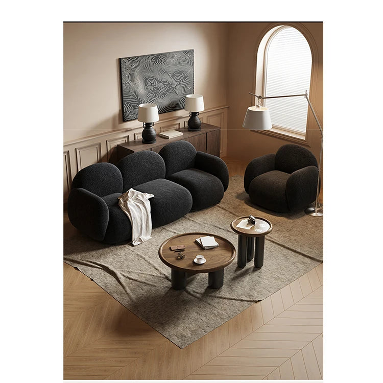 Cozy Solid Wood & Cashmere PVC Bread Sofa for Modern Living Rooms - Enhance Your Space! hch-3072