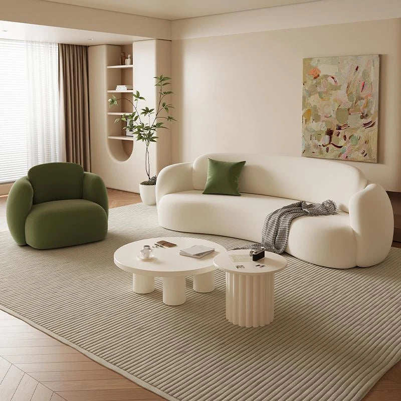 Modern Curved Sofa - Stylish Upholstered Couch for Cozy Living Rooms hch-3074