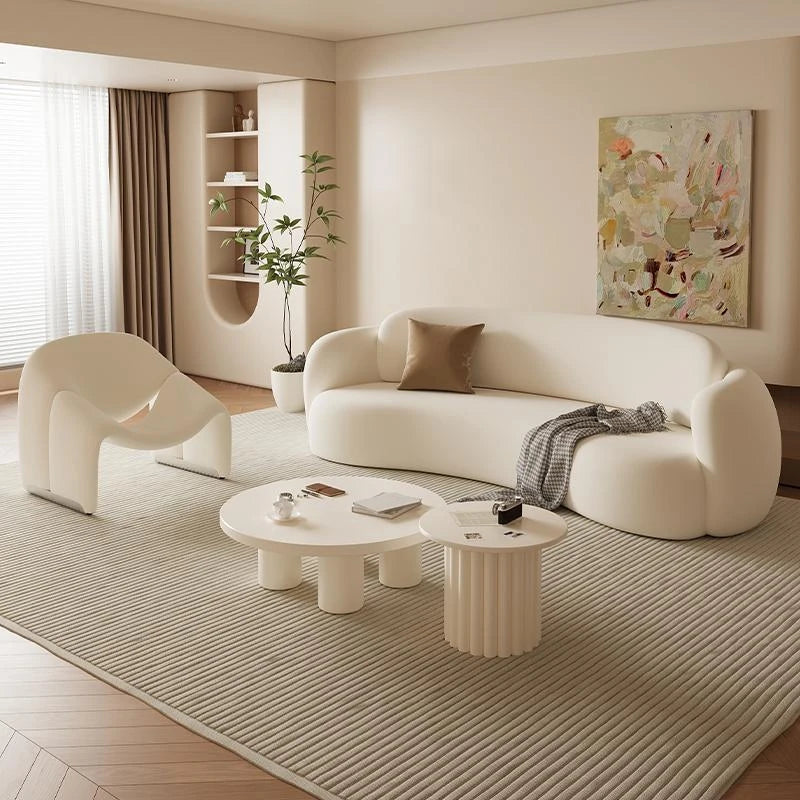 Modern Curved Sofa - Stylish Upholstered Couch for Cozy Living Rooms hch-3074