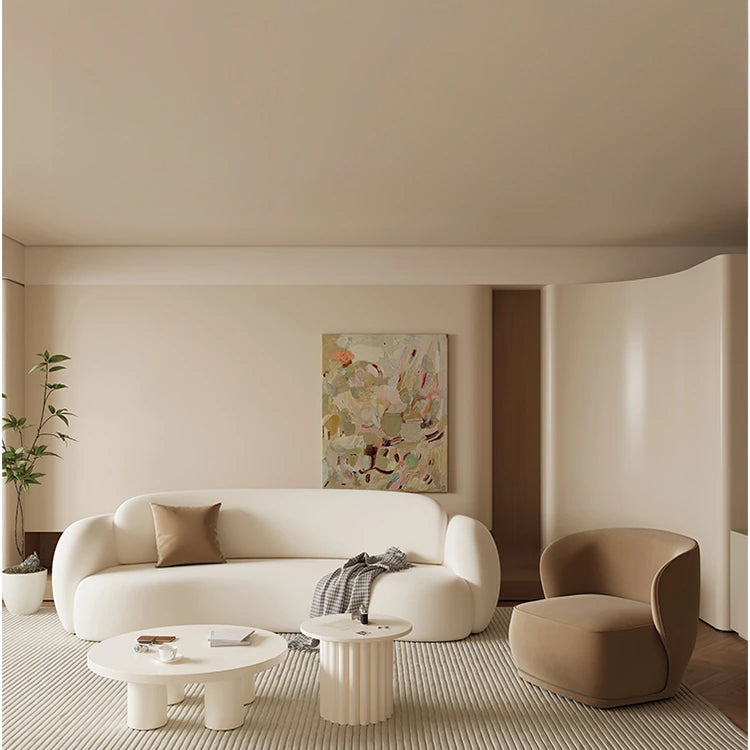 Modern Curved Sofa - Stylish Upholstered Couch for Cozy Living Rooms hch-3074