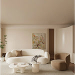 Modern Curved Sofa - Stylish Upholstered Couch for Cozy Living Rooms hch-3074