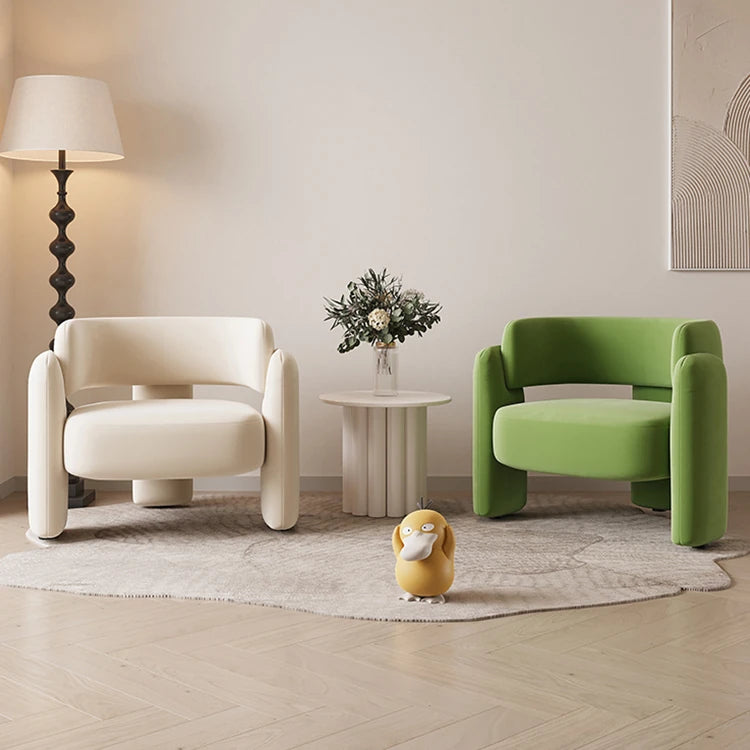 Modern Solid Wood Chair Set in Stylish Green and Cream for Chic Home Decor hch-3078