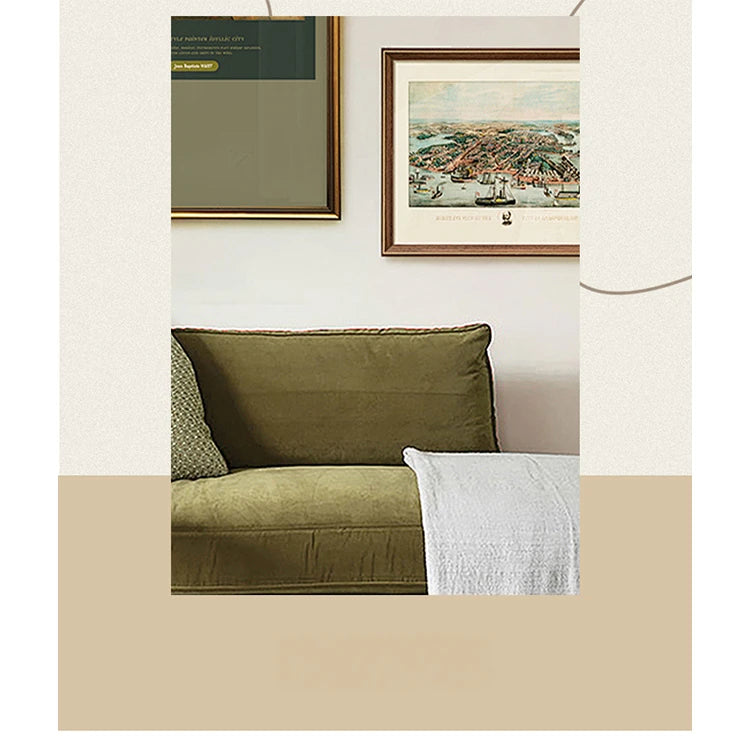 Stylish Solid Wood Accent Chair in Beige Cotton and Linen Upholstery - Modern Mid-Century Design for Living Room & Office hch-3087