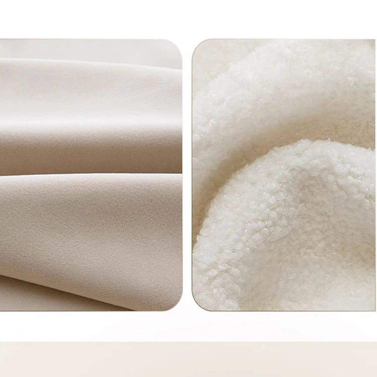 Stylish Solid Wood Accent Chair in Beige Cotton and Linen Upholstery - Modern Mid-Century Design for Living Room & Office hch-3087