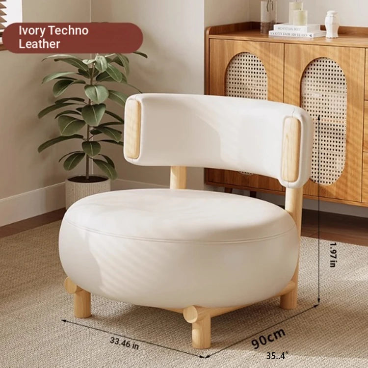 Modern Cashmere Upholstered Chair with Solid Wood Legs - Stylish Leathaire Accent Seating for Living Room hch-3088