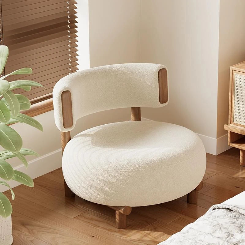 Modern Cashmere Upholstered Chair with Solid Wood Legs - Stylish Leathaire Accent Seating for Living Room hch-3088