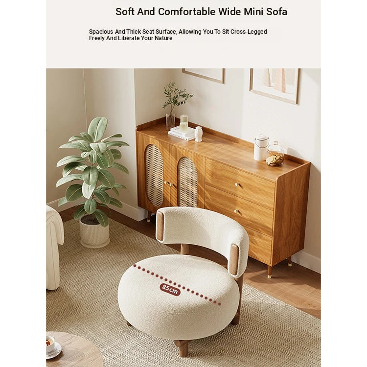 Modern Cashmere Upholstered Chair with Solid Wood Legs - Stylish Leathaire Accent Seating for Living Room hch-3088