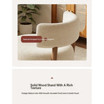 Modern Cashmere Upholstered Chair with Solid Wood Legs - Stylish Leathaire Accent Seating for Living Room hch-3088