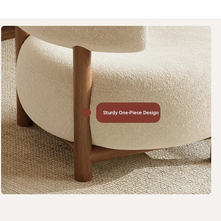 Modern Cashmere Upholstered Chair with Solid Wood Legs - Stylish Leathaire Accent Seating for Living Room hch-3088