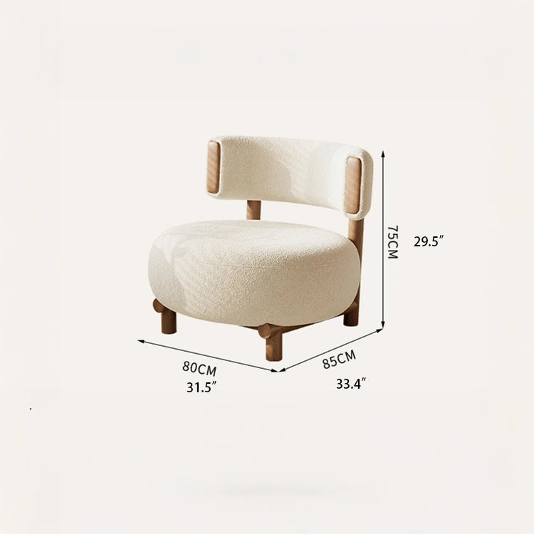 Modern Cashmere Upholstered Chair with Solid Wood Legs - Stylish Leathaire Accent Seating for Living Room hch-3088