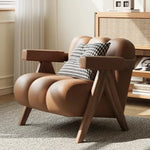 Stylish Leathaire Armchair with Solid Wood Frame - Modern Lounge Furniture for Your Home hch-3089