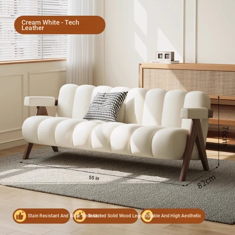 Stylish Leathaire Armchair with Solid Wood Frame - Modern Lounge Furniture for Your Home hch-3089