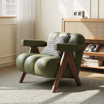 Stylish Leathaire Armchair with Solid Wood Frame - Modern Lounge Furniture for Your Home hch-3089