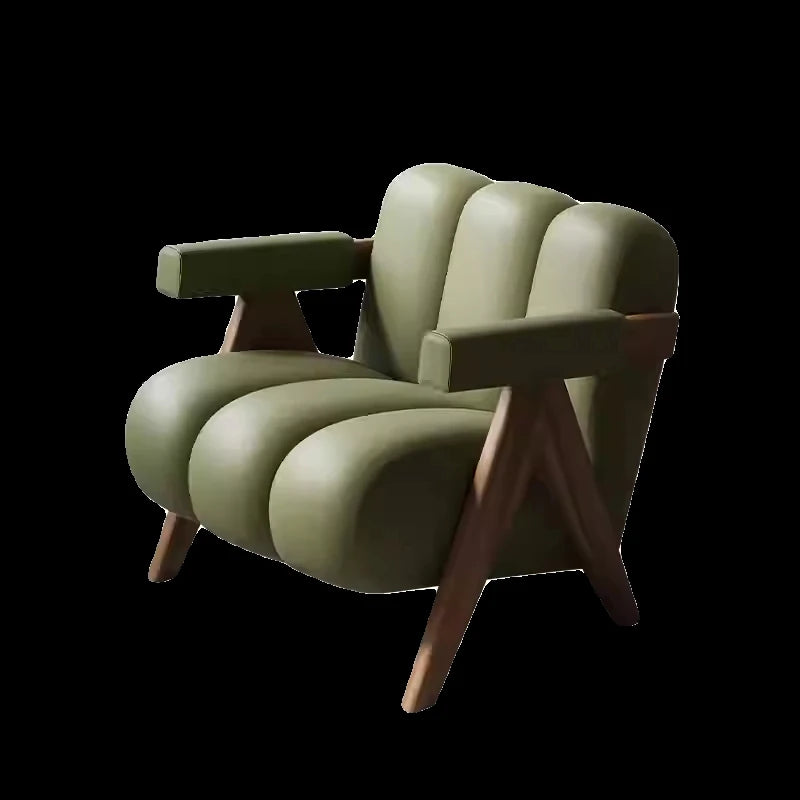 Stylish Leathaire Armchair with Solid Wood Frame - Modern Lounge Furniture for Your Home hch-3089